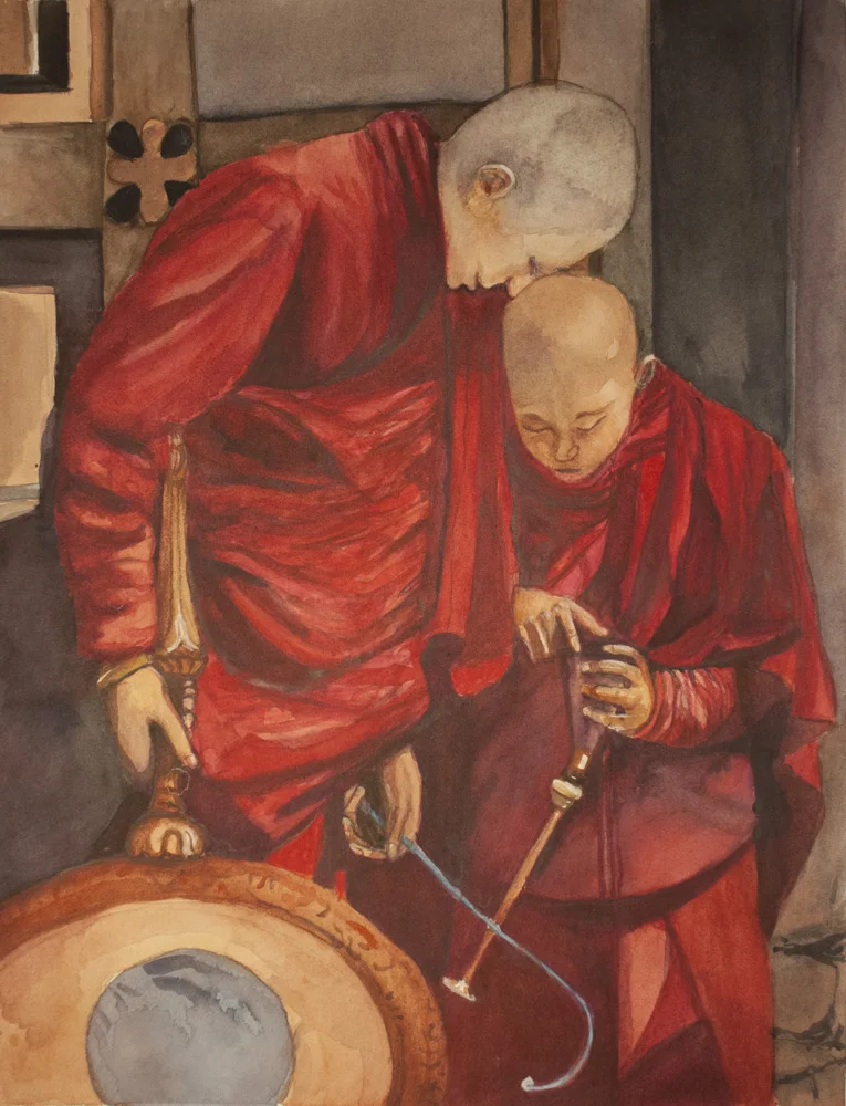 Bhutanese monks musicians