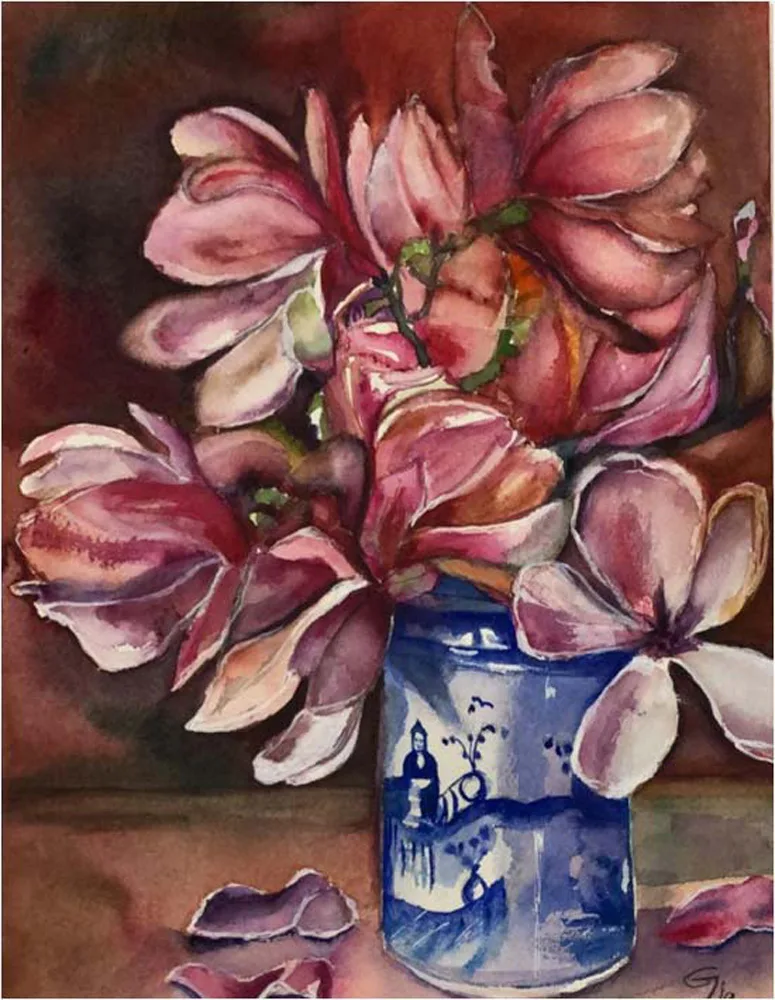 Magnolie in vaso cinese